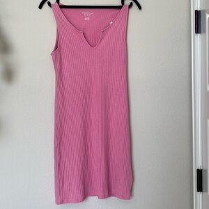 American Eagle Notch Neck Pink Midi Dress